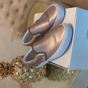 J Crew Exclusive Classic Slip-On Vans Pewter Sz. 8